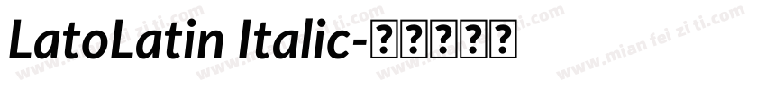 LatoLatin Italic字体转换